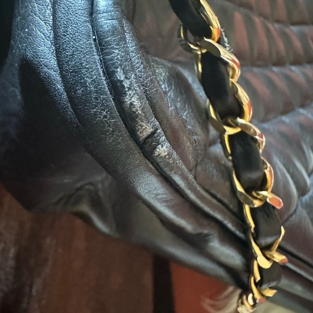 Chanel-Vintage Matelassé Chain Shoulder Bag w/ Coco Charm - Picture 14 of 16